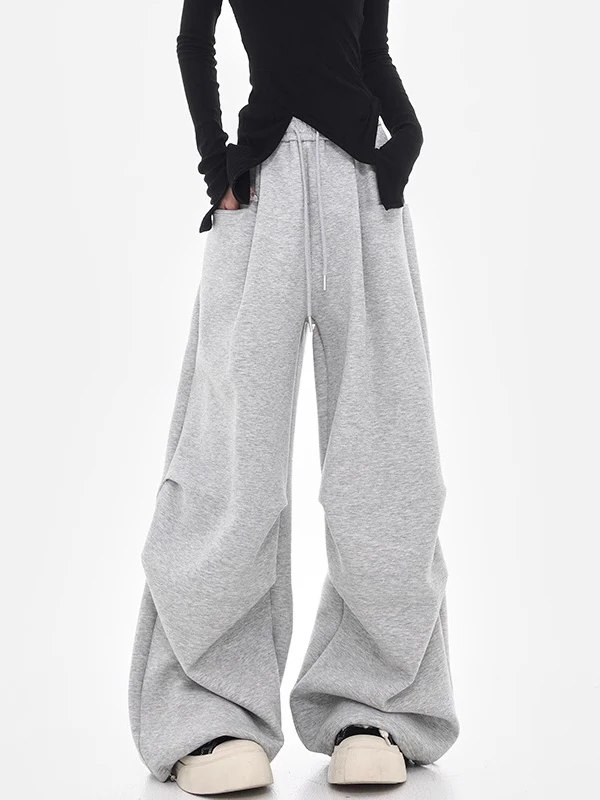 Gray Straight Leg Wide Leg Sports Pants plus Size Women's Loose Casual Trousers Autumn Winter New Style Commute Style High Waist
Gray Straight Leg Wide Leg Sports Pants plus Size Women's Loose Casual Trousers Autumn Winter New Style Commute Style High Waist
