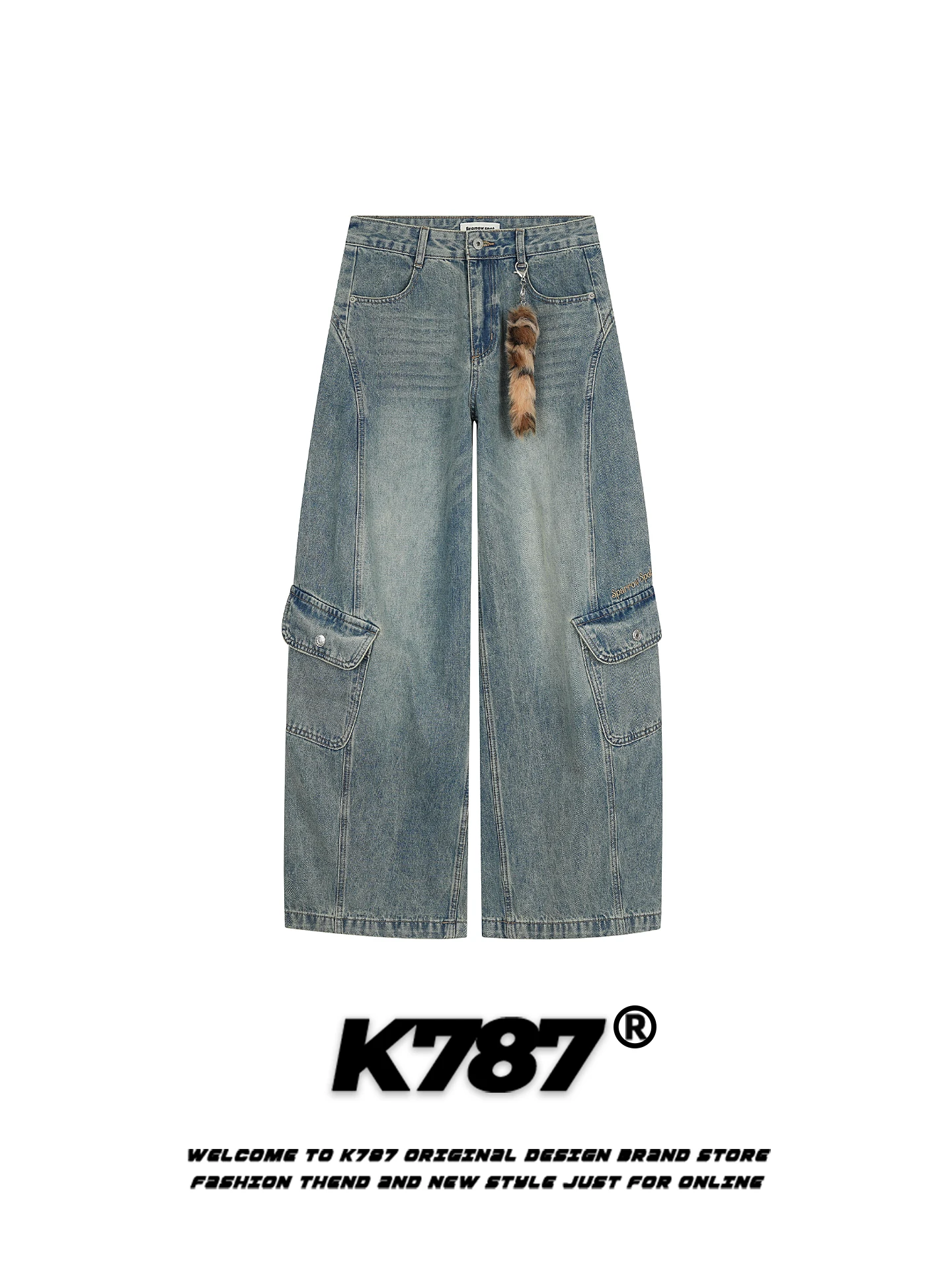 K787 American Street Sle Distred Jeans Work Pants Loose Straight Leg Floor-Length Trousers for Men And Women
K787 American Street Sle Distred Jeans Work Pants Loose Straight Leg Floor-Length Trousers for Men And Women