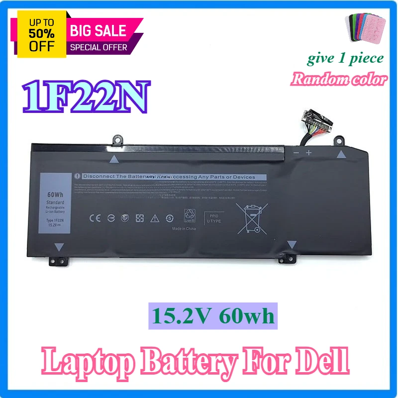 High-Quality Laptop Battery 1F22N for DELL ALIENWARE 2018 Orion M15 M17 R1 P82F P40E P79F P37E Inspiron G5 5590 G7 7590 7790
High-Quality Laptop Battery 1F22N for DELL ALIENWARE 2018 Orion M15 M17 R1 P82F P40E P79F P37E Inspiron G5 5590 G7 7590 7790
