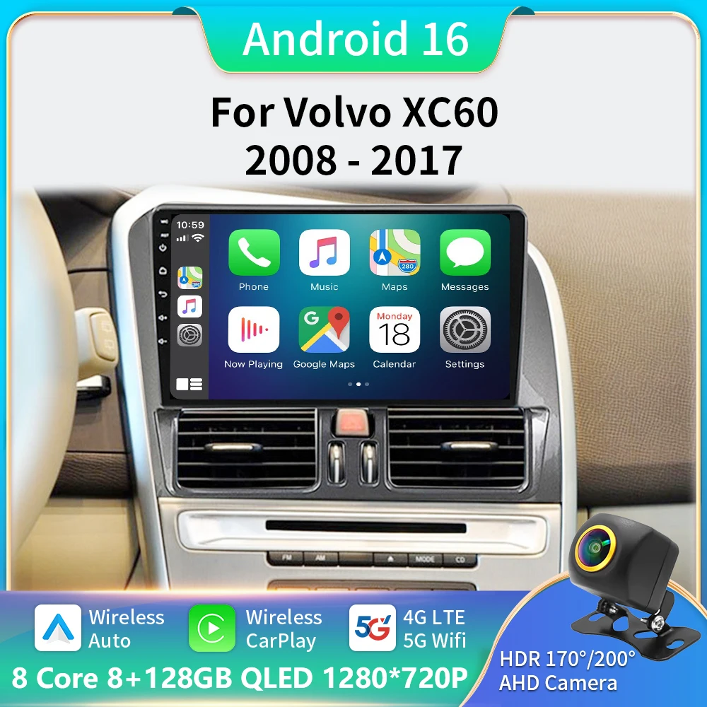 Android 16 Carplay Auto Car Radio Multimedia Player For Volvo XC60 2008 - 2017 Autoradio DSP GPS Stereo BT 2din Head Unit 5G DVD
Android 16 Carplay Auto Car Radio Multimedia Player For Volvo XC60 2008 - 2017 Autoradio DSP GPS Stereo BT 2din Head Unit 5G DVD