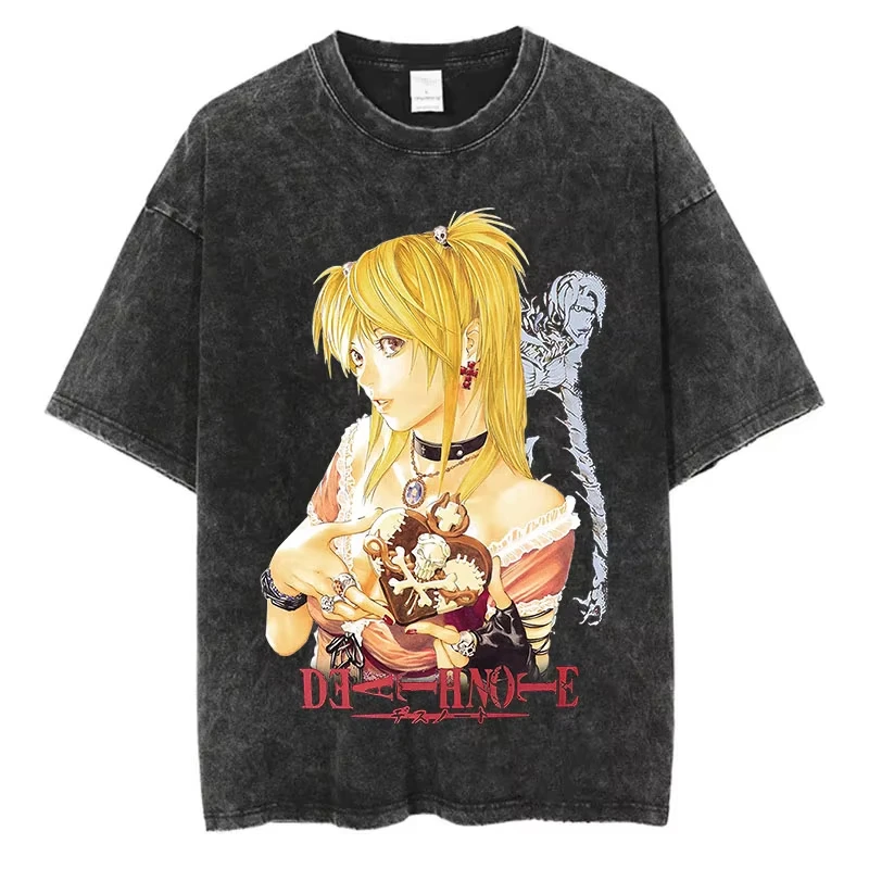 2025 Harajuku Vintage Washed T Shirts Death Note Anime Graphic Printing T Shirt Cotton Fashion Streetwear Unisex Top Tee
2025 Harajuku Vintage Washed T Shirts Death Note Anime Graphic Printing T Shirt Cotton Fashion Streetwear Unisex Top Tee