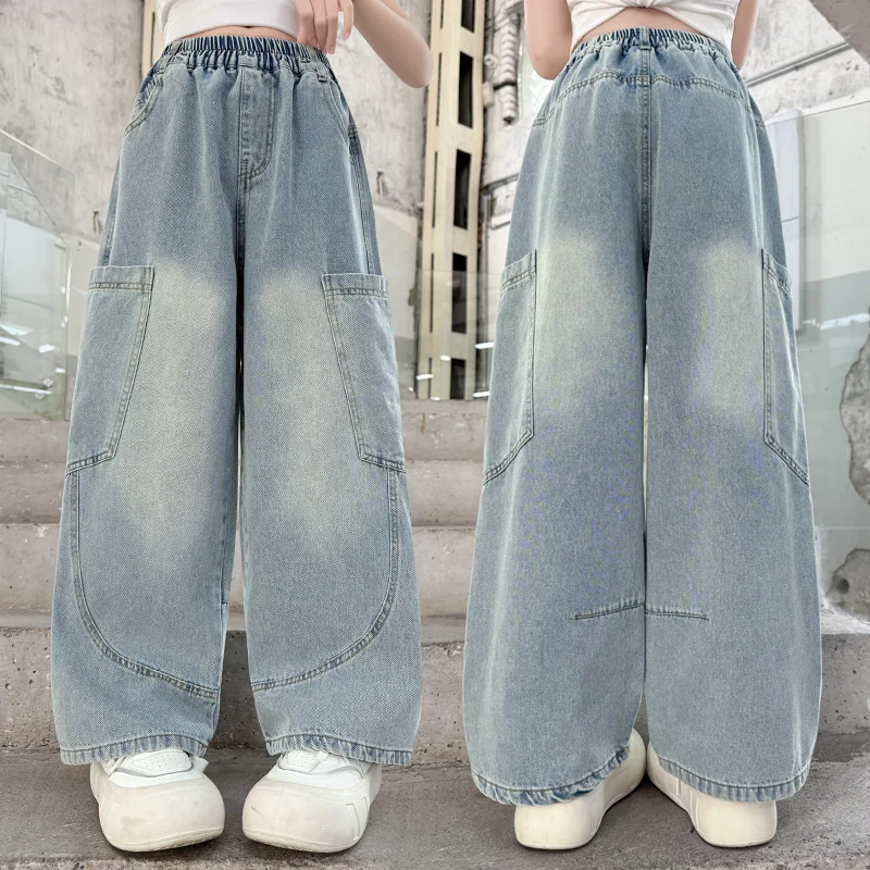 Autumn New Kids Designer Trendy Jeans for Girls High Street Straight Wide Leg Big Pocket Denim Pants Child 4 5 7 9 11 13 14 Y
Autumn New Kids Designer Trendy Jeans for Girls High Street Straight Wide Leg Big Pocket Denim Pants Child 4 5 7 9 11 13 14 Y