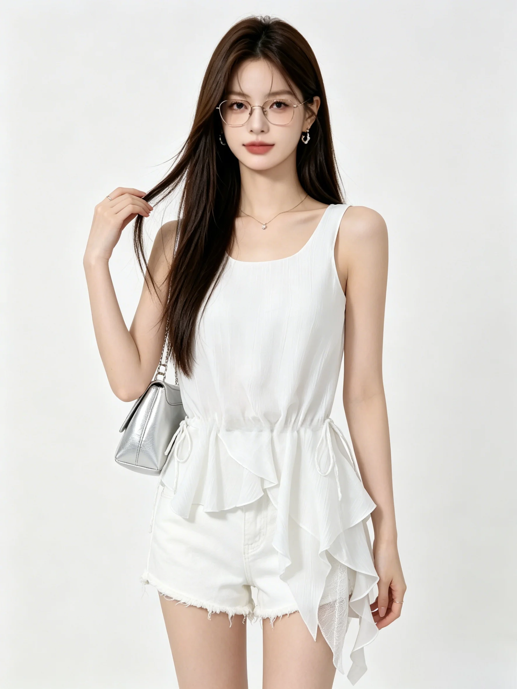 French Style Lace Short Crop Top Strap Vest Drawstring Waist Slimming Summer Fashion Design Sense Irregular Ladies Vest
French Style Lace Short Crop Top Strap Vest Drawstring Waist Slimming Summer Fashion Design Sense Irregular Ladies Vest