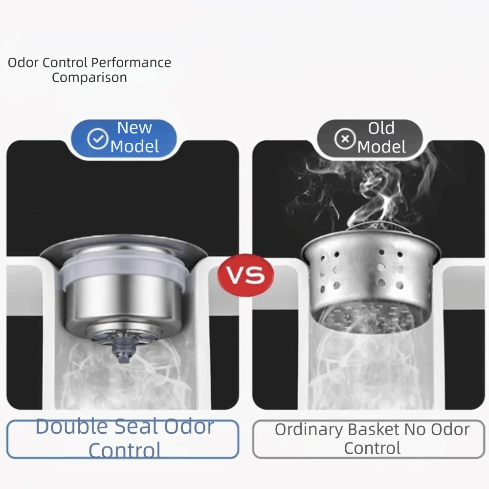 Rust-proof Kitchen Sink Drain Strainer Stainless Steel Bouncing Core Sink Stopper Double Sealed Durable
Rust-proof Kitchen Sink Drain Strainer Stainless Steel Bouncing Core Sink Stopper Double Sealed Durable