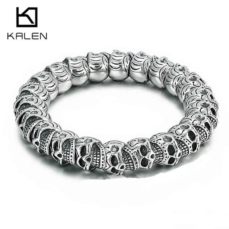Kalen Gothic Style Bone Rope Chain Men's Bracelet Stainless Steel Charm Bracelet Hip Hop Gold Color Trendy Jewelry Gift
Kalen Gothic Style Bone Rope Chain Men's Bracelet Stainless Steel Charm Bracelet Hip Hop Gold Color Trendy Jewelry Gift