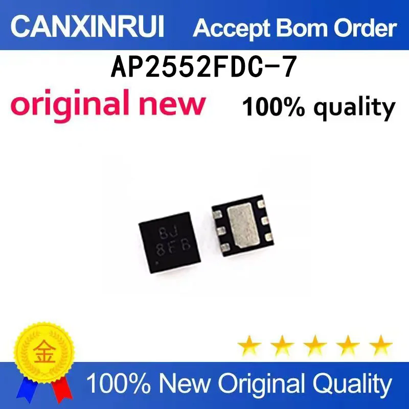 (5-100 PCS) Brand new original AP2552FDC-7 silk screen BJ power switch chip UDFN-6 package
(5-100 PCS) Brand new original AP2552FDC-7 silk screen BJ power switch chip UDFN-6 package