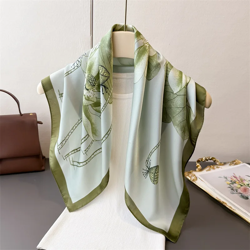 2025 New Fresh Lotus Print Shawl Square Scarf for Women Soft Satin Neckerchief Female Hair Bands Ribbon Headband Bandana
2025 New Fresh Lotus Print Shawl Square Scarf for Women Soft Satin Neckerchief Female Hair Bands Ribbon Headband Bandana