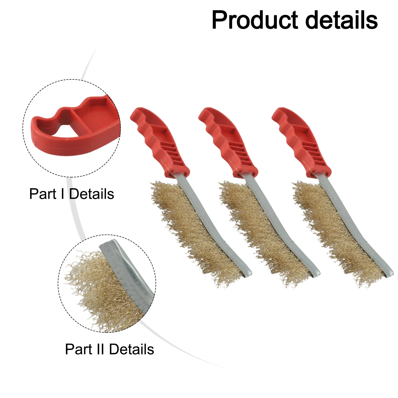 Easy To Use 3-Pack Grill Brush Brass Wire Brush Rust Removal Stainless Steel Bristles Sturdy Structure For Delicate Surfaces
Easy To Use 3-Pack Grill Brush Brass Wire Brush Rust Removal Stainless Steel Bristles Sturdy Structure For Delicate Surfaces