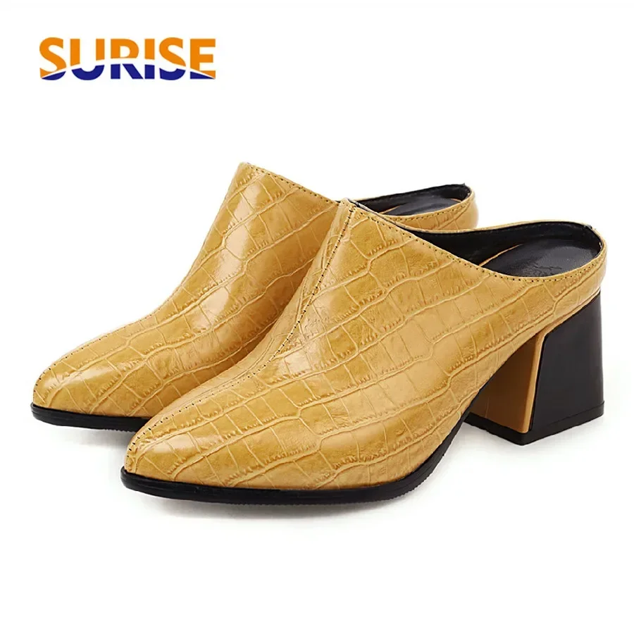 Women Pointed Toe Slides Red Faux Crocodile Leather Mules High Square Heels Sandalia Club Flip Flop Slip-on Summer Lady Slippers
Women Pointed Toe Slides Red Faux Crocodile Leather Mules High Square Heels Sandalia Club Flip Flop Slip-on Summer Lady Slippers