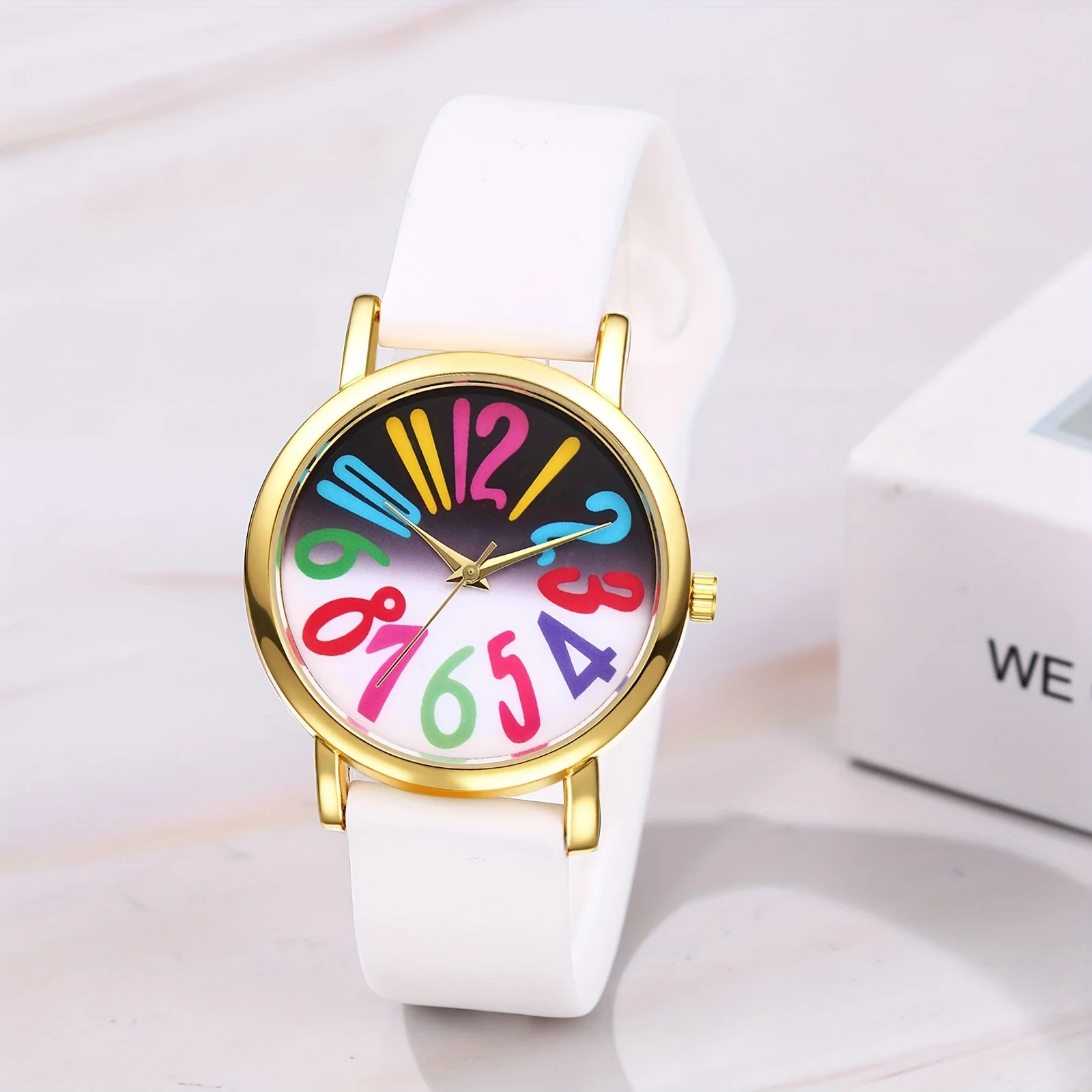 Women's Quartz Watch: Analog Quartz, Eco-friendly Silicone Strap, Easy-to-Read High-Definition Color Numeric Dial - Suitable for Home and Office Use
Women's Quartz Watch: Analog Quartz, Eco-friendly Silicone Strap, Easy-to-Read High-Definition Color Numeric Dial - Suitable for Home and Office Use