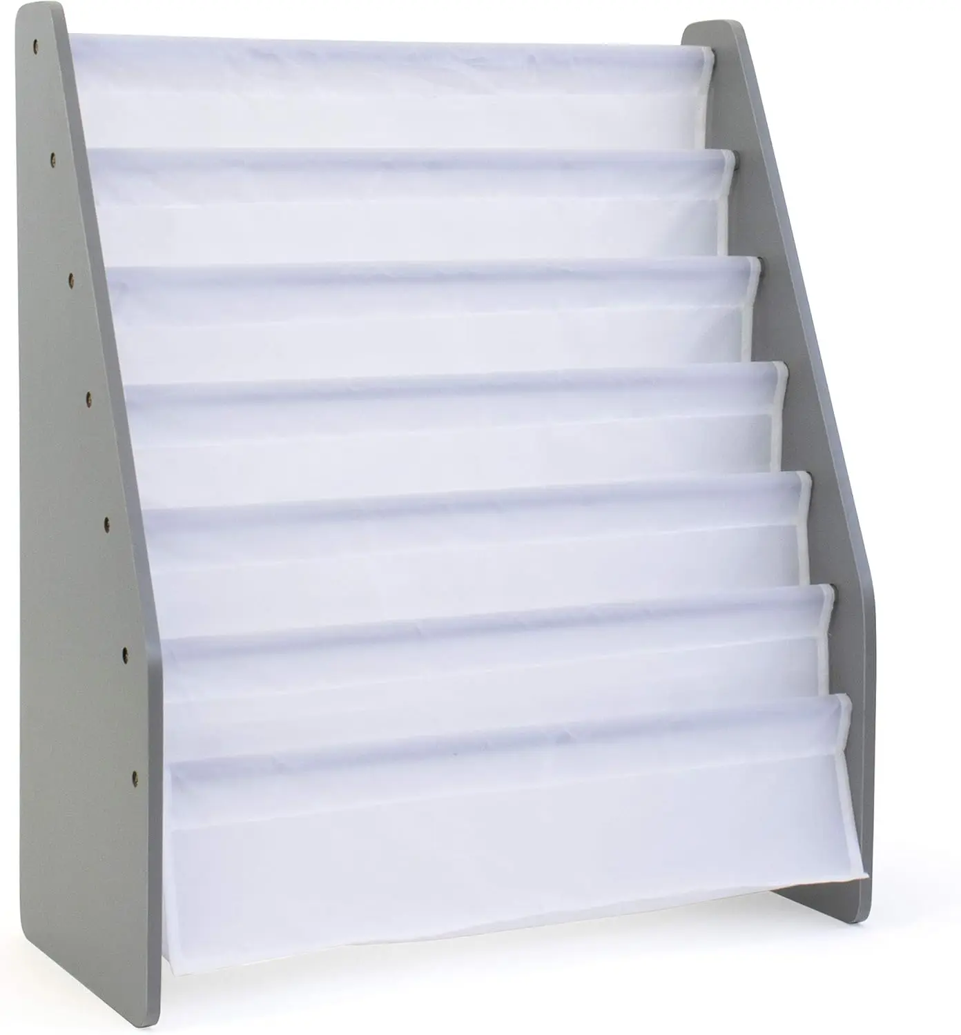 6-Tier Kids Book Rack with Fabric Pockets, Large Storage for Books and Toys, Easy Assembly, Grey/White
6-Tier Kids Book Rack with Fabric Pockets, Large Storage for Books and Toys, Easy Assembly, Grey/White