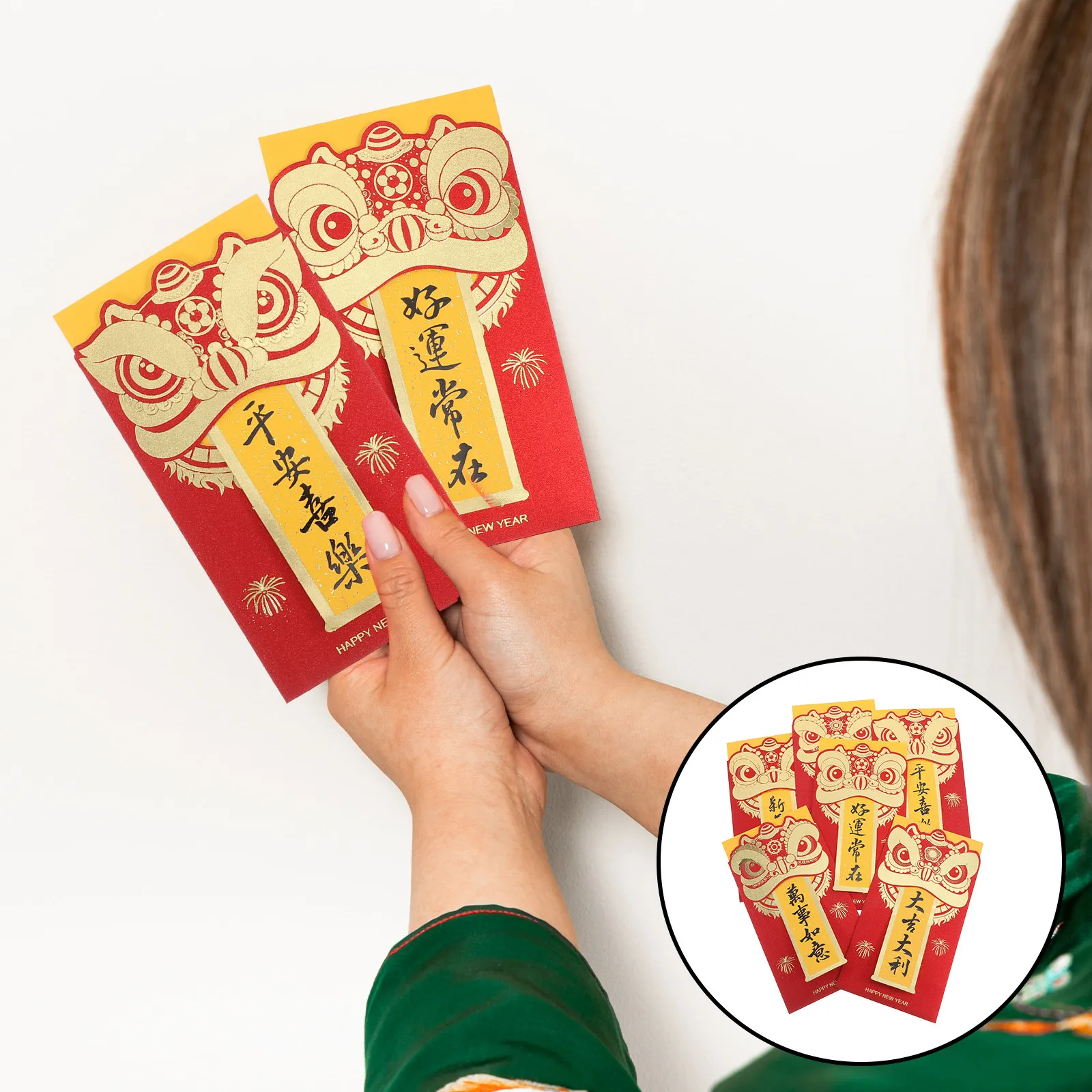 6Pcs Glitter Red Envelopes Chinese New Year Hong Bao Money Holders Matte Finish Luxury Spring Festival Wedding Cash Envelopes
6Pcs Glitter Red Envelopes Chinese New Year Hong Bao Money Holders Matte Finish Luxury Spring Festival Wedding Cash Envelopes