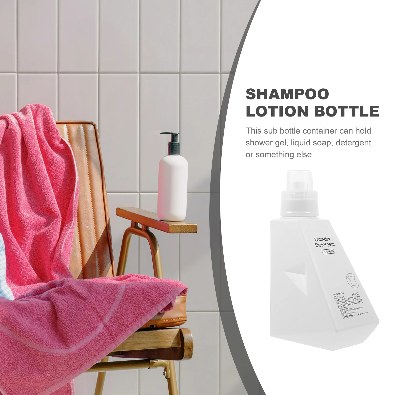 Laundry Detergent Bottles 800ml White Empty Containers Measuring Scale Liquid Soap Shower Gel Dispenser Softener Portable Leak
Laundry Detergent Bottles 800ml White Empty Containers Measuring Scale Liquid Soap Shower Gel Dispenser Softener Portable Leak