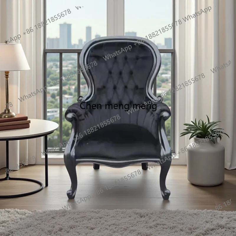 French vintage solid wood single sofa chair American medieval style living room sofa art negotiation chair
French vintage solid wood single sofa chair American medieval style living room sofa art negotiation chair
