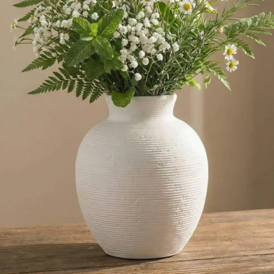 Ceramic Flower Vase Home Decor - 7.4 Inch Vintage Ceramic Vase Large Vases for Decor Living Room Large Ceramic Vase for Dining
Ceramic Flower Vase Home Decor - 7.4 Inch Vintage Ceramic Vase Large Vases for Decor Living Room Large Ceramic Vase for Dining