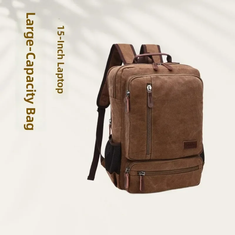 Large Capacity Canvas Backpack Retro Zipper Travel Bag Unisex Student 15 Inch Notebook Tablet Handheld Double Shoulder Bag
Large Capacity Canvas Backpack Retro Zipper Travel Bag Unisex Student 15 Inch Notebook Tablet Handheld Double Shoulder Bag