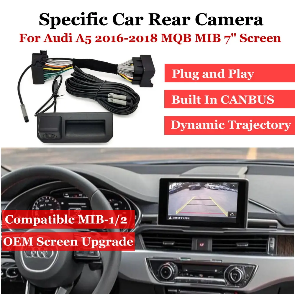 Plug & Play Car Reversing Camera For Audi A5 F5 2016-2018 MIB MQB OEM 7" Display Vehicle Backup Image CAM Upgrade Accessories
Plug & Play Car Reversing Camera For Audi A5 F5 2016-2018 MIB MQB OEM 7" Display Vehicle Backup Image CAM Upgrade Accessories