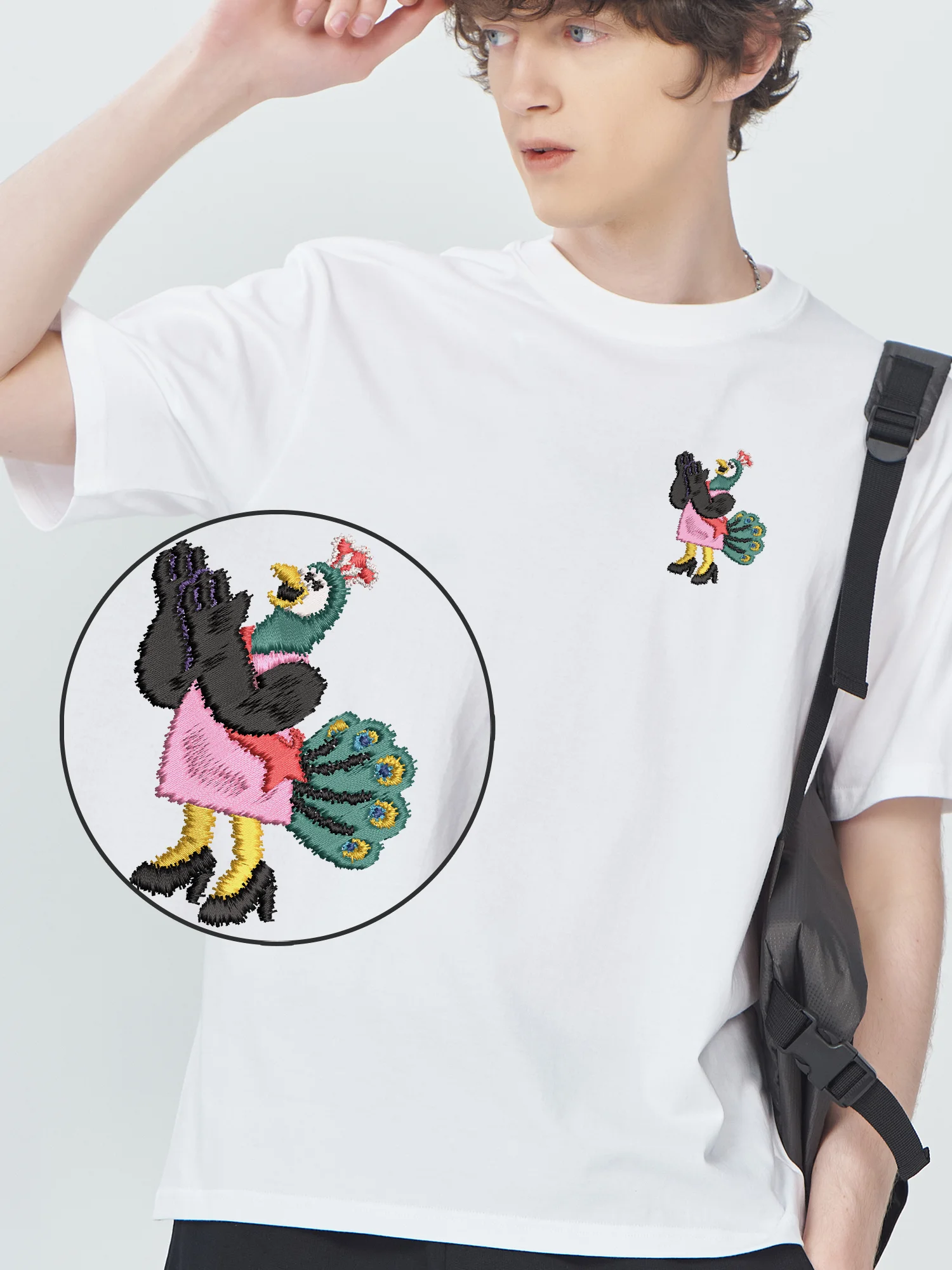 Peacock In Skirt Embroidered T Shirts Unisex Casual Designer Summer Streetwear Oversized Embroidery T-Shirt
Peacock In Skirt Embroidered T Shirts Unisex Casual Designer Summer Streetwear Oversized Embroidery T-Shirt