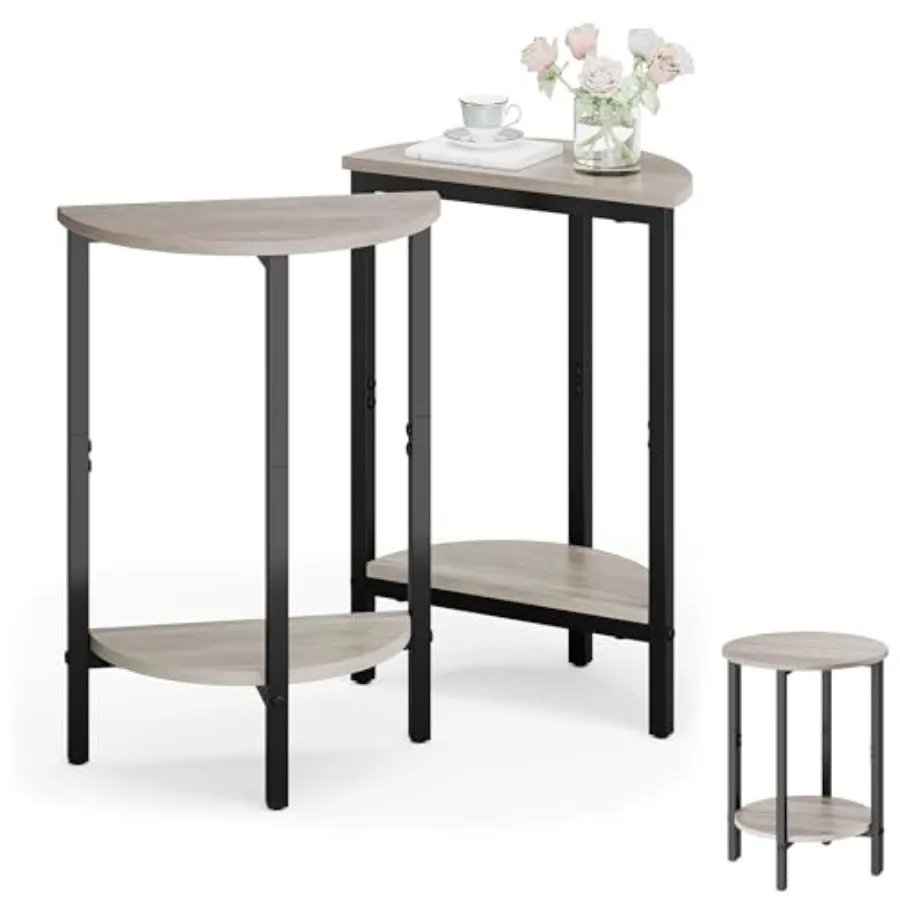 Side Tables Small End Tables Set of 2 Half Round Side Table for Living Room 2 Tier Couch Side Table Small Round Coffee Table Ac
Side Tables Small End Tables Set of 2 Half Round Side Table for Living Room 2 Tier Couch Side Table Small Round Coffee Table Ac