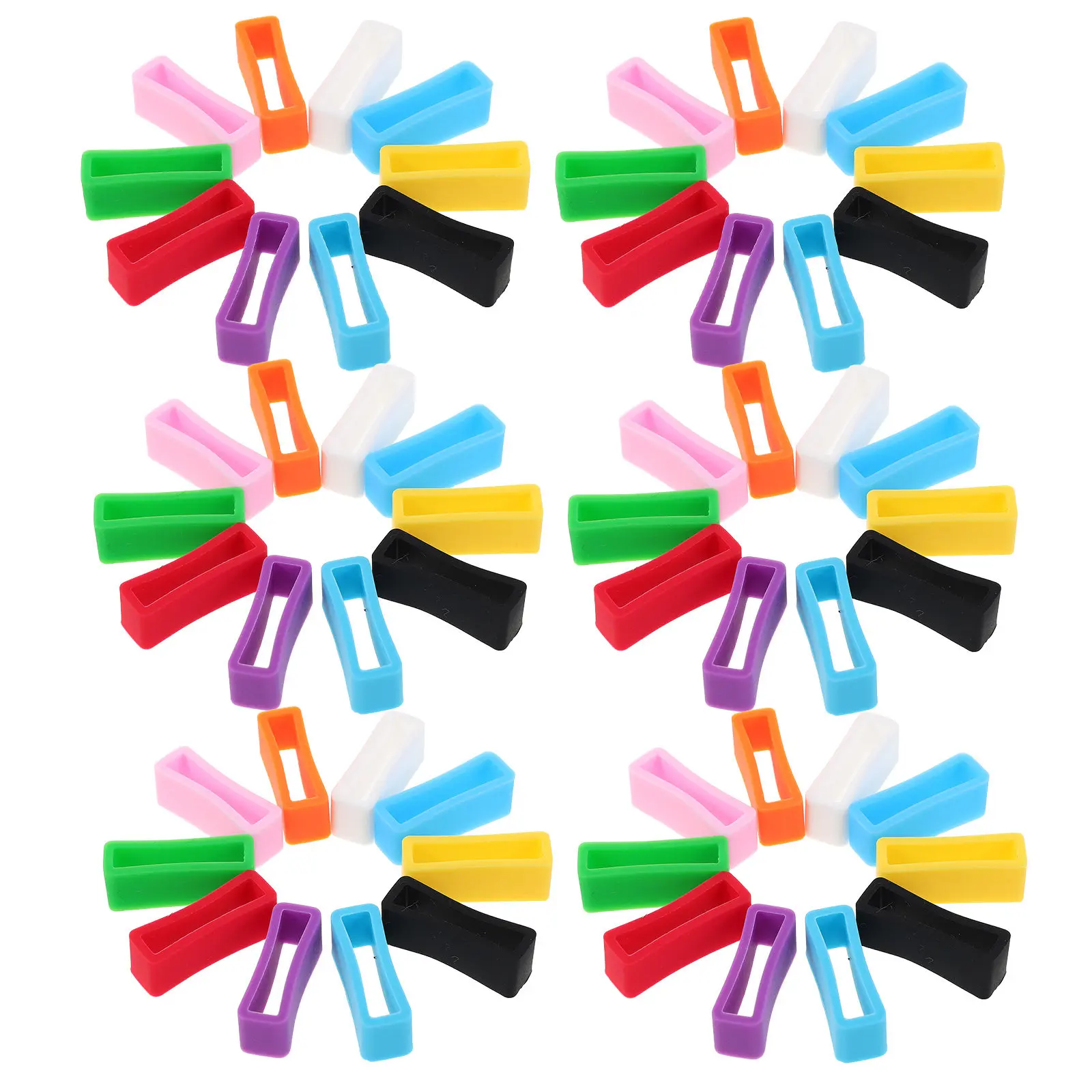 50Pcs Silicone Watch Band Loop Holders Replacement Strap Keeper Rings Sweat Resistant Watch Strap Silicone Retainer Loops
