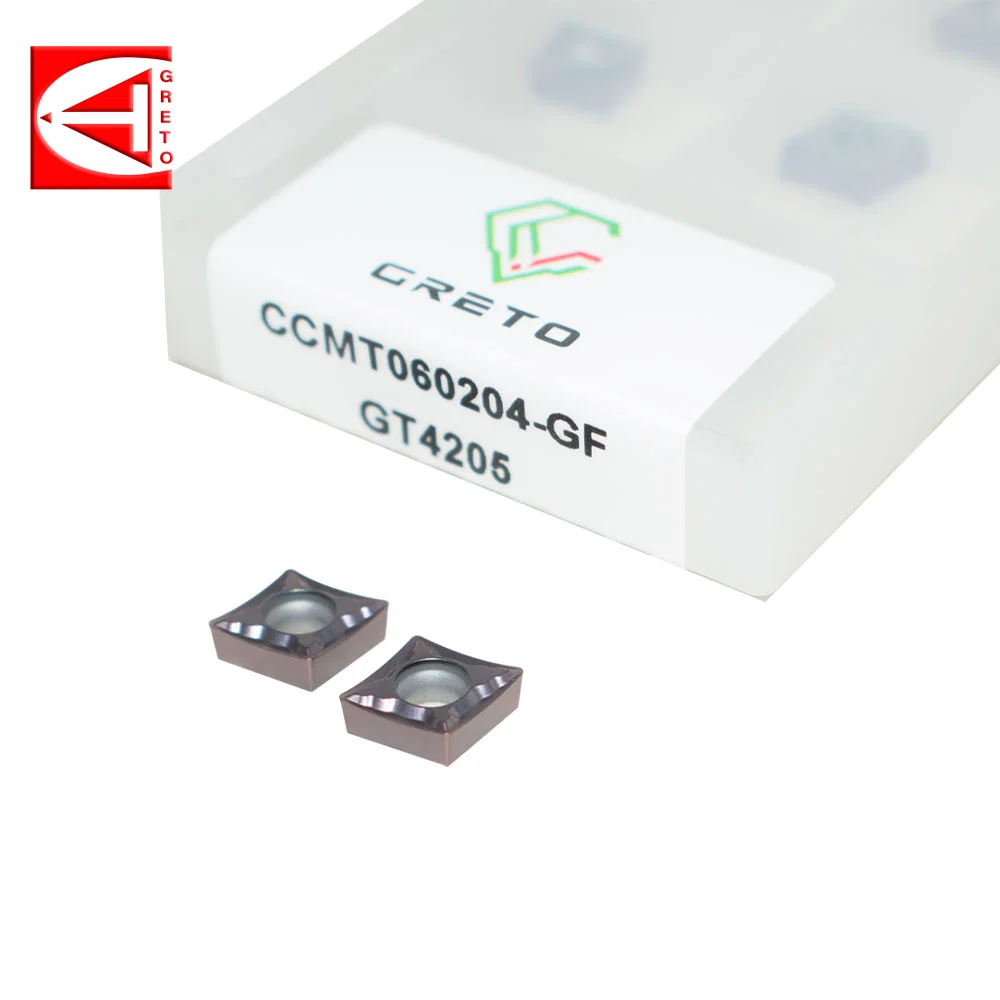 GRETO CCMT060202-GF GT4202 GT4205, карбидные наконечники, металлический токарный инструмент CCMT06 CCMT 060204
GRETO CCMT060202-GF GT4202 GT4205, карбидные наконечники, металлический токарный инструмент CCMT06 CCMT 060204
