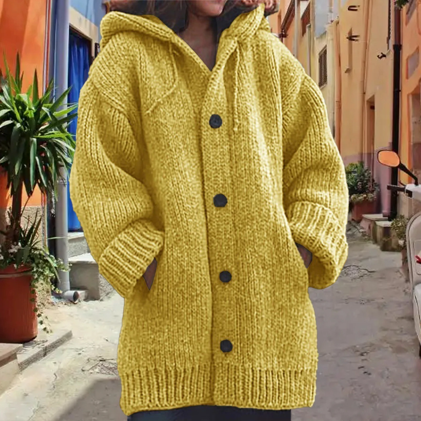Женский кардиган с капюшоном, зимний теплый вязаный кардиган на пуговицах, с длинным рукавом и карманами, Лидер продаж
Женский кардиган с капюшоном, зимний теплый вязаный кардиган на пуговицах, с длинным рукавом и карманами, Лидер продаж