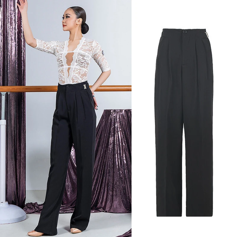 Women'S High Waist Ballroom Dance Pants Black Latin Dance Competition Trousers Adults Waltz Modern Dance Practice Pants SL15336
Women'S High Waist Ballroom Dance Pants Black Latin Dance Competition Trousers Adults Waltz Modern Dance Practice Pants SL15336