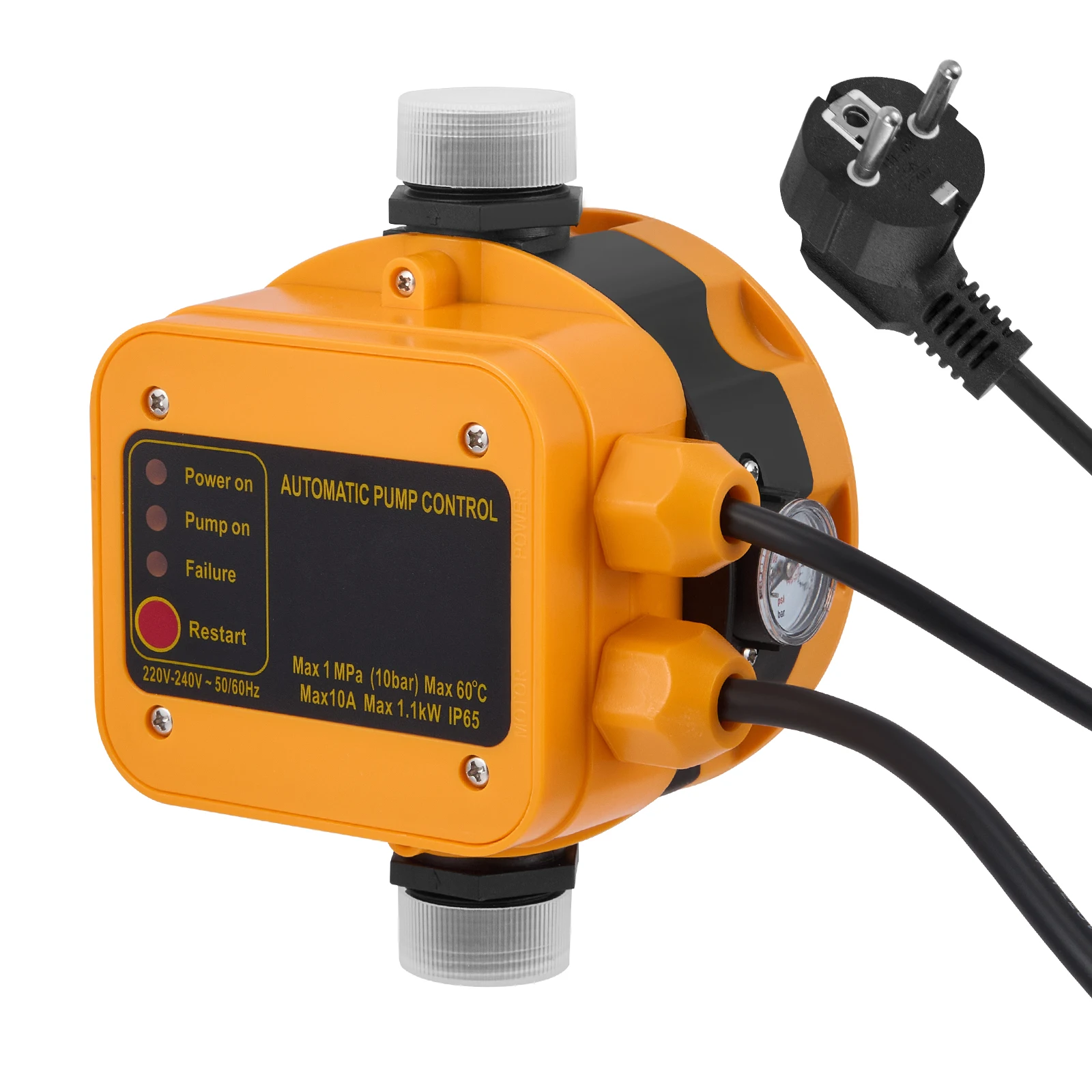 Electronic Pressure Switch 10Bar Water Pump Controller Pressure Monitor for Garden Pump Flow Control
Electronic Pressure Switch 10Bar Water Pump Controller Pressure Monitor for Garden Pump Flow Control