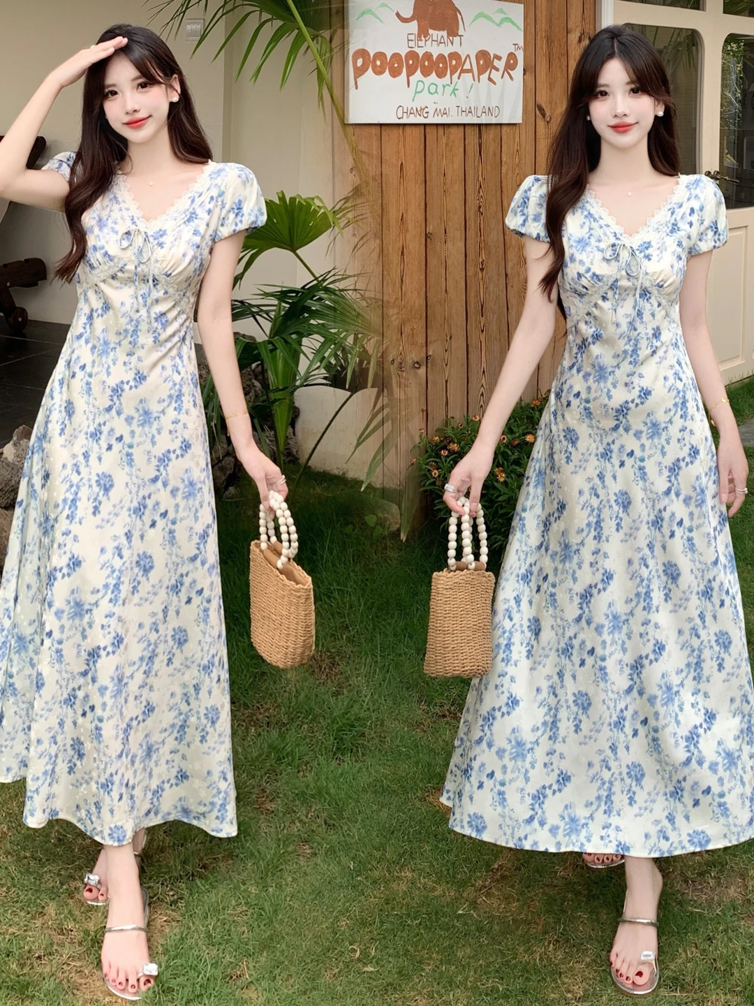 plus Size Slimming Lace Insert V-Neck Long Dress Korean Style Commute Floral Embroidery A-Line Skirt Summer New Arrival
plus Size Slimming Lace Insert V-Neck Long Dress Korean Style Commute Floral Embroidery A-Line Skirt Summer New Arrival