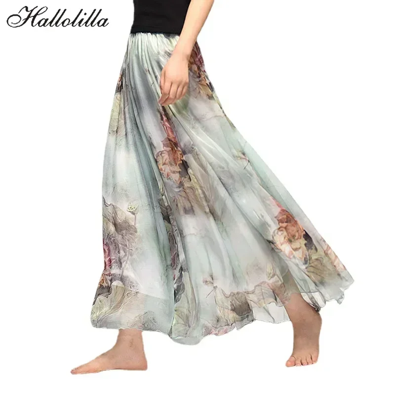 Vintage Bohemian Long Skirts Women Elegant Chiffon Saia Harajuku Beach High Waist Long Skirt Woman Clothes Faldas Tutu Vestidos
Vintage Bohemian Long Skirts Women Elegant Chiffon Saia Harajuku Beach High Waist Long Skirt Woman Clothes Faldas Tutu Vestidos
