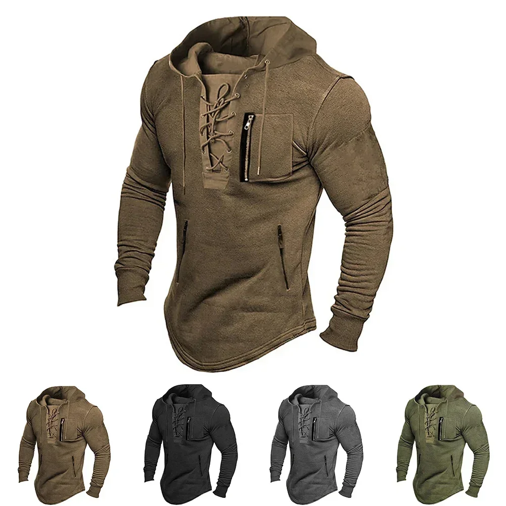 Men Hoodie Solid Color LaceUp Zip Pockets Sweatshirt Comfortable Casual/Sports Long Sleeve Slight Strech
Men Hoodie Solid Color LaceUp Zip Pockets Sweatshirt Comfortable Casual/Sports Long Sleeve Slight Strech