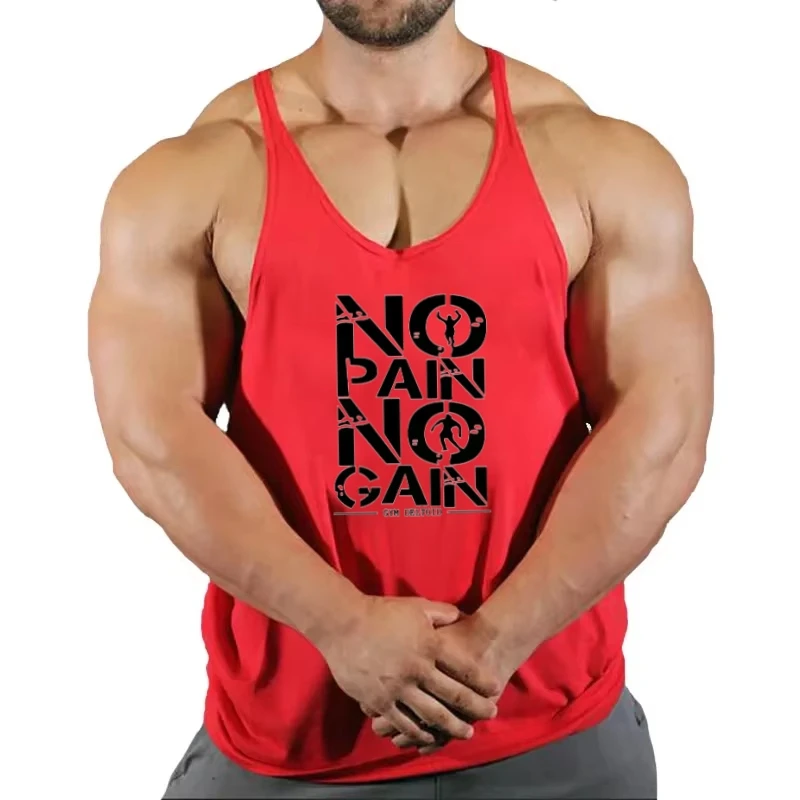 No Pain No Gain - Themed Motivational Men's Vest - Cotton Breathable Sleeveless Gym Clothing for Bodybuilding, Intense Training
No Pain No Gain - Themed Motivational Men's Vest - Cotton Breathable Sleeveless Gym Clothing for Bodybuilding, Intense Training