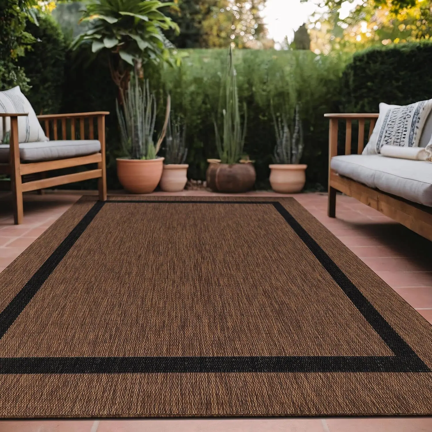 Bordered Outdoor Rug 8x10 Washable Outside Carpet for Indoor Patio Porch Waterproof Easy Cleaning Non Shedding Area Rugs Nut
Bordered Outdoor Rug 8x10 Washable Outside Carpet for Indoor Patio Porch Waterproof Easy Cleaning Non Shedding Area Rugs Nut