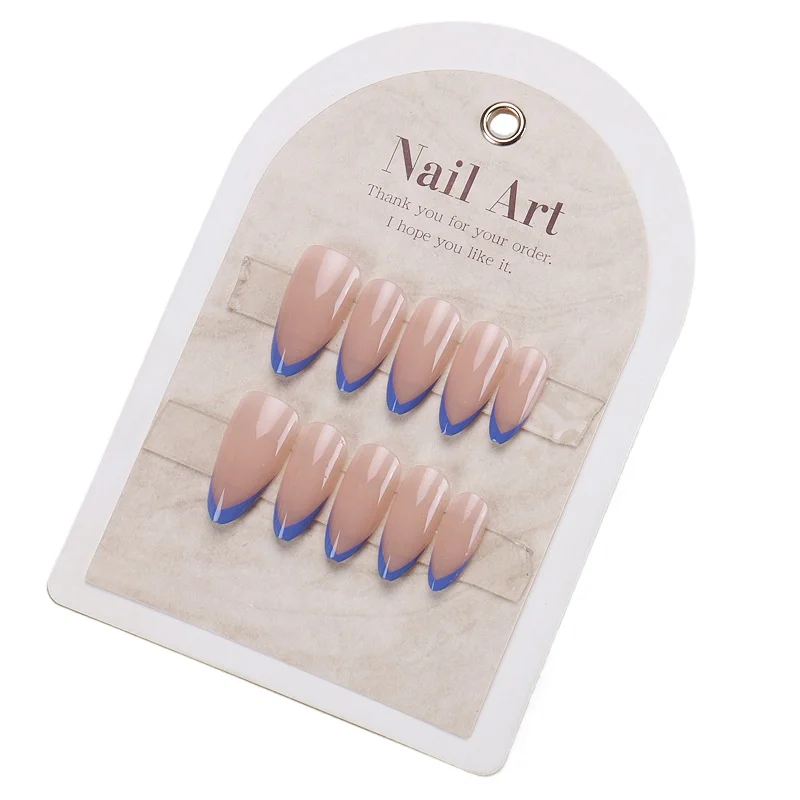 Wearing nail pads Advanced sense French blue edge nail patch Removable Spice girl pure desire fake nail pads
Wearing nail pads Advanced sense French blue edge nail patch Removable Spice girl pure desire fake nail pads