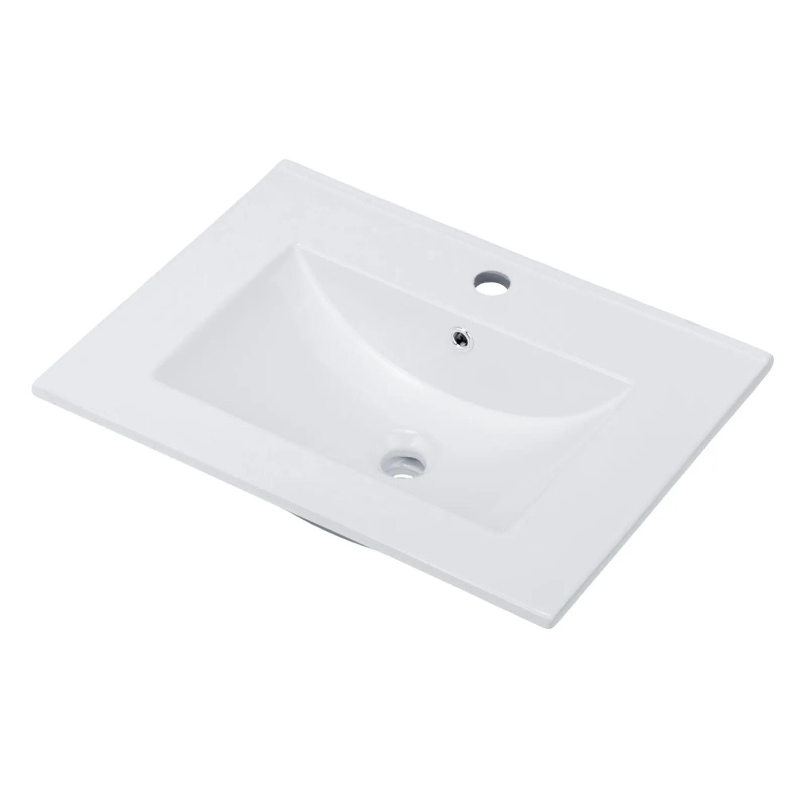 24x18 Inch White Vanity Sink, Ceramic Rectangle Basin with 1.75" Drain Hole New
24x18 Inch White Vanity Sink, Ceramic Rectangle Basin with 1.75" Drain Hole New