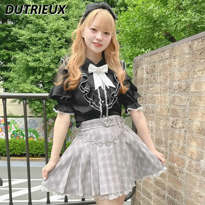 Japanese Style Rojita Skirt Summer Women's Skirts New Heart-Shaped High Waist Slim Fit and Cute Sweet Lace Pleated Skirt Female
Japanese Style Rojita Skirt Summer Women's Skirts New Heart-Shaped High Waist Slim Fit and Cute Sweet Lace Pleated Skirt Female