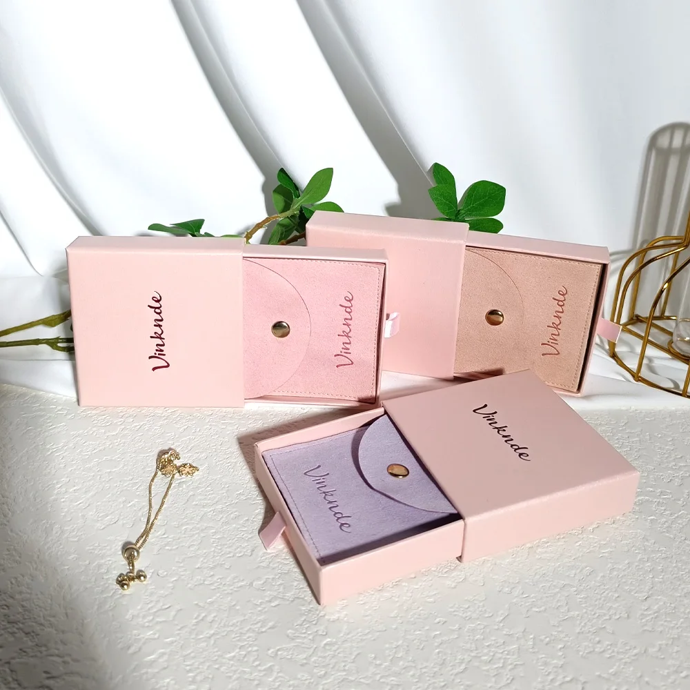 Hot Sale Dainty Small Pink Boxes Personalised Jewellery Packaging Drawer Box With Microfiber Button Bag For Earrings Rings Dust
Hot Sale Dainty Small Pink Boxes Personalised Jewellery Packaging Drawer Box With Microfiber Button Bag For Earrings Rings Dust