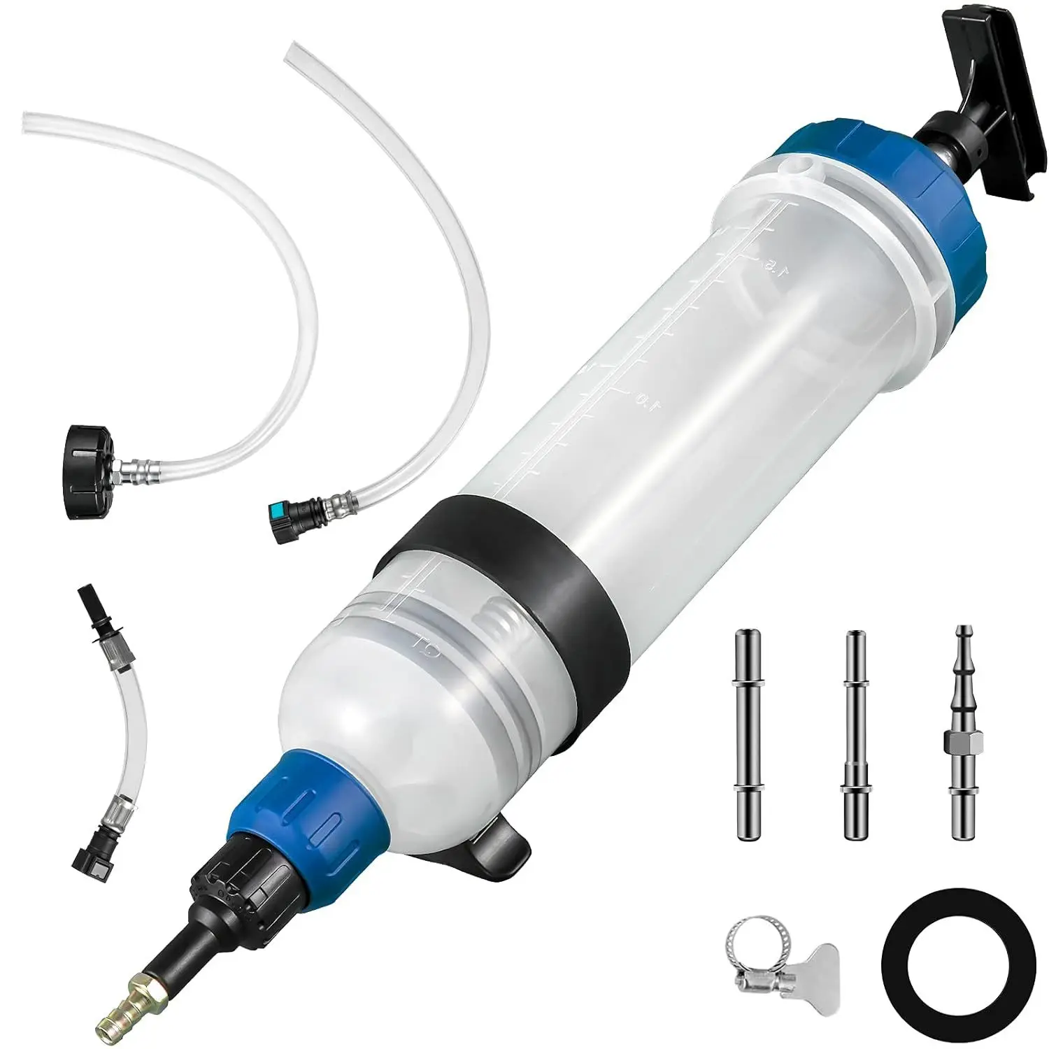 Large Capacity Oil Syringe Pump, Manual Fluid Extractor Transfer Pump for Brake Fluid Engine Coolant Automobile Fuel Transfer
Large Capacity Oil Syringe Pump, Manual Fluid Extractor Transfer Pump for Brake Fluid Engine Coolant Automobile Fuel Transfer