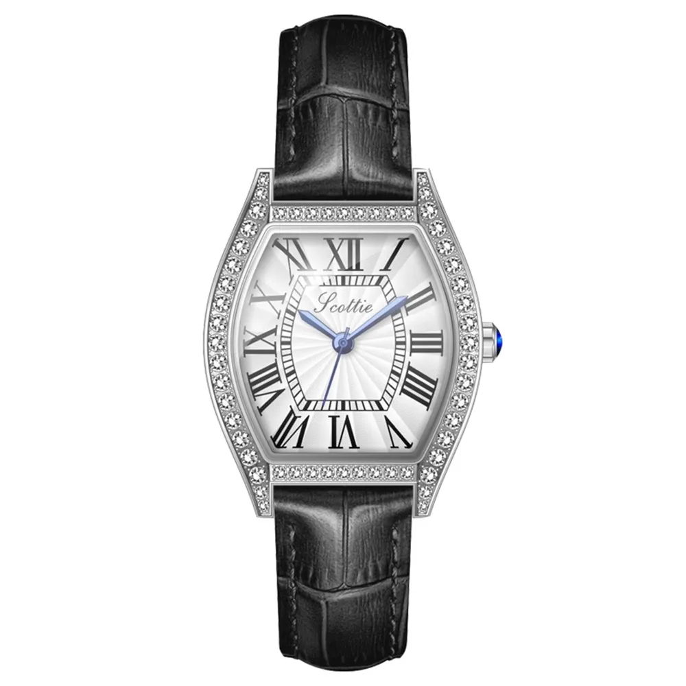 Barrel-shaped women's watch, fashionable retro Roman scale light luxury women's watch
Barrel-shaped women's watch, fashionable retro Roman scale light luxury women's watch