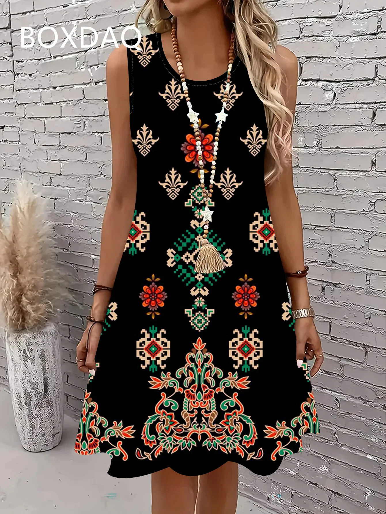 Новое летнее женское платье без рукавов 2026 года, большие размеры 3XL, винтажное с цветочным принтом, на бретельках, для пляжных вечеринок, свободное повседневное А-образное платье
Новое летнее женское платье без рукавов 2026 года, большие размеры 3XL, винтажное с цветочным принтом, на бретельках, для пляжных вечеринок, свободное повседневное А-образное платье