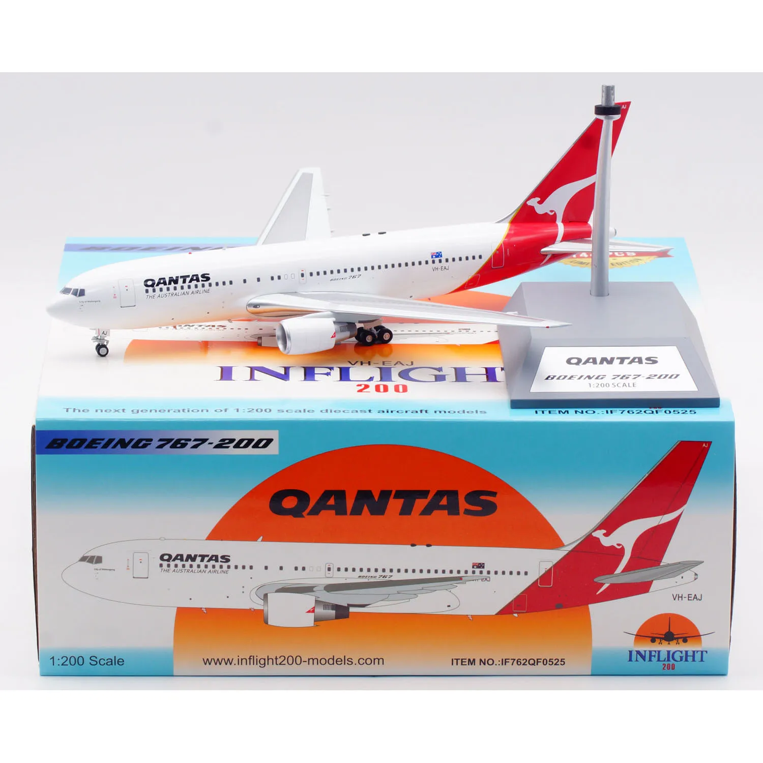 IF762QF0525 Alloy Collectible Plane Gift INFLIGHT 1:200 Qantas Airways Boeing B767-200 Diecast Aircraft Jet Model VH-EAJ
IF762QF0525 Alloy Collectible Plane Gift INFLIGHT 1:200 Qantas Airways Boeing B767-200 Diecast Aircraft Jet Model VH-EAJ