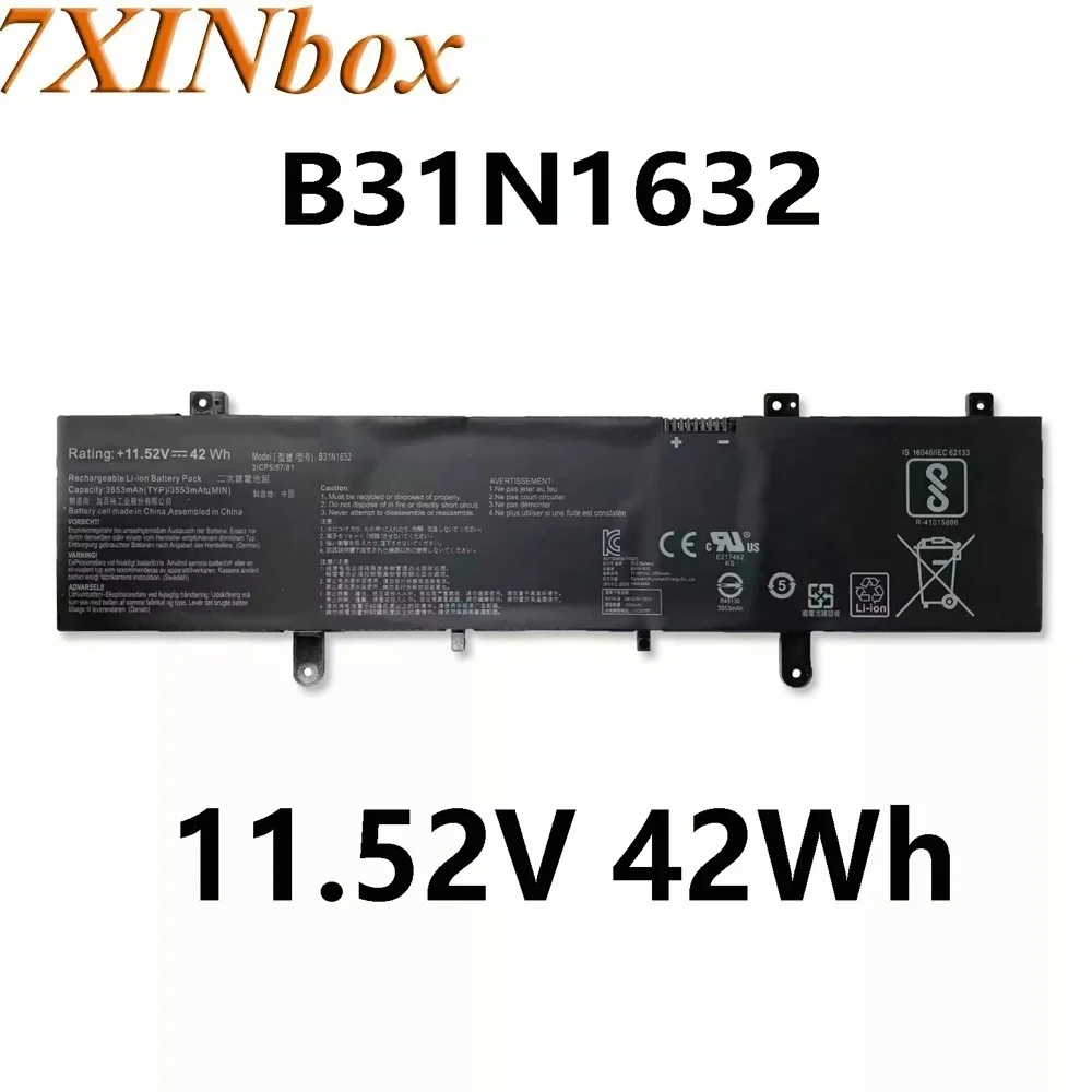 7XINbox B31N1632 3ICP5/57/81 оригинальный аккумулятор для ноутбука 11,55 В 3727 мАч 42 Втч для ASUS Vivobook 14 X405 X405U X405UA 0B200-02540000
7XINbox B31N1632 3ICP5/57/81 оригинальный аккумулятор для ноутбука 11,55 В 3727 мАч 42 Втч для ASUS Vivobook 14 X405 X405U X405UA 0B200-02540000