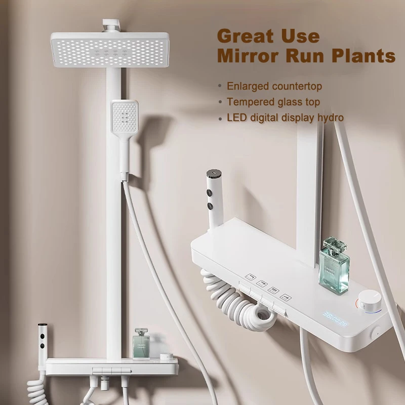 Душевая система из нержавеющей стали с цифровым дисплеем, умная Бытовая Душевая система с квадратным стержнем под давлением и настенным креплением
Душевая система из нержавеющей стали с цифровым дисплеем, умная Бытовая Душевая система с квадратным стержнем под давлением и настенным креплением