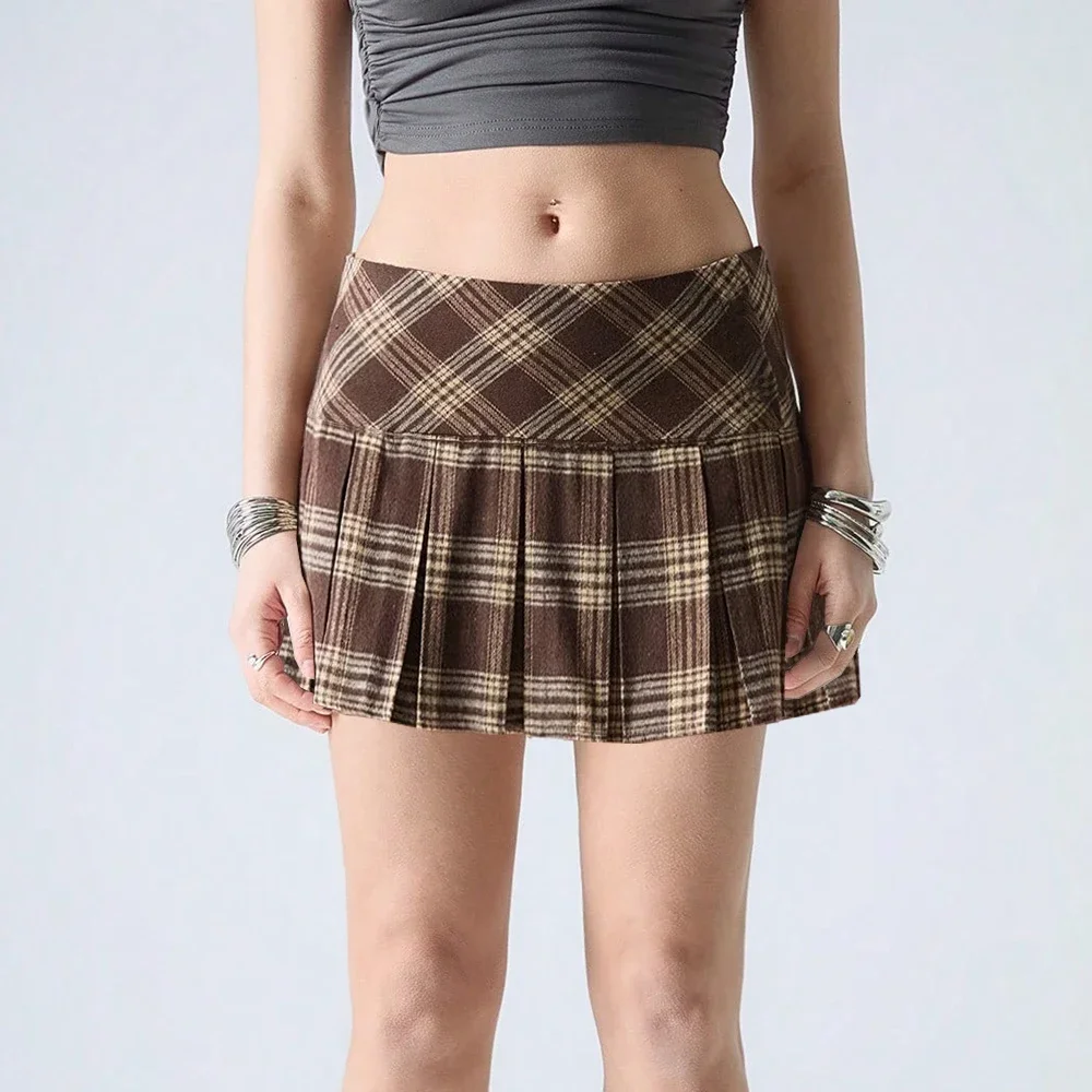 Skirts Summer K-Fashion Basics Plaid Natural Waist Mini Pleated Daily Skirts For Women
Skirts Summer K-Fashion Basics Plaid Natural Waist Mini Pleated Daily Skirts For Women