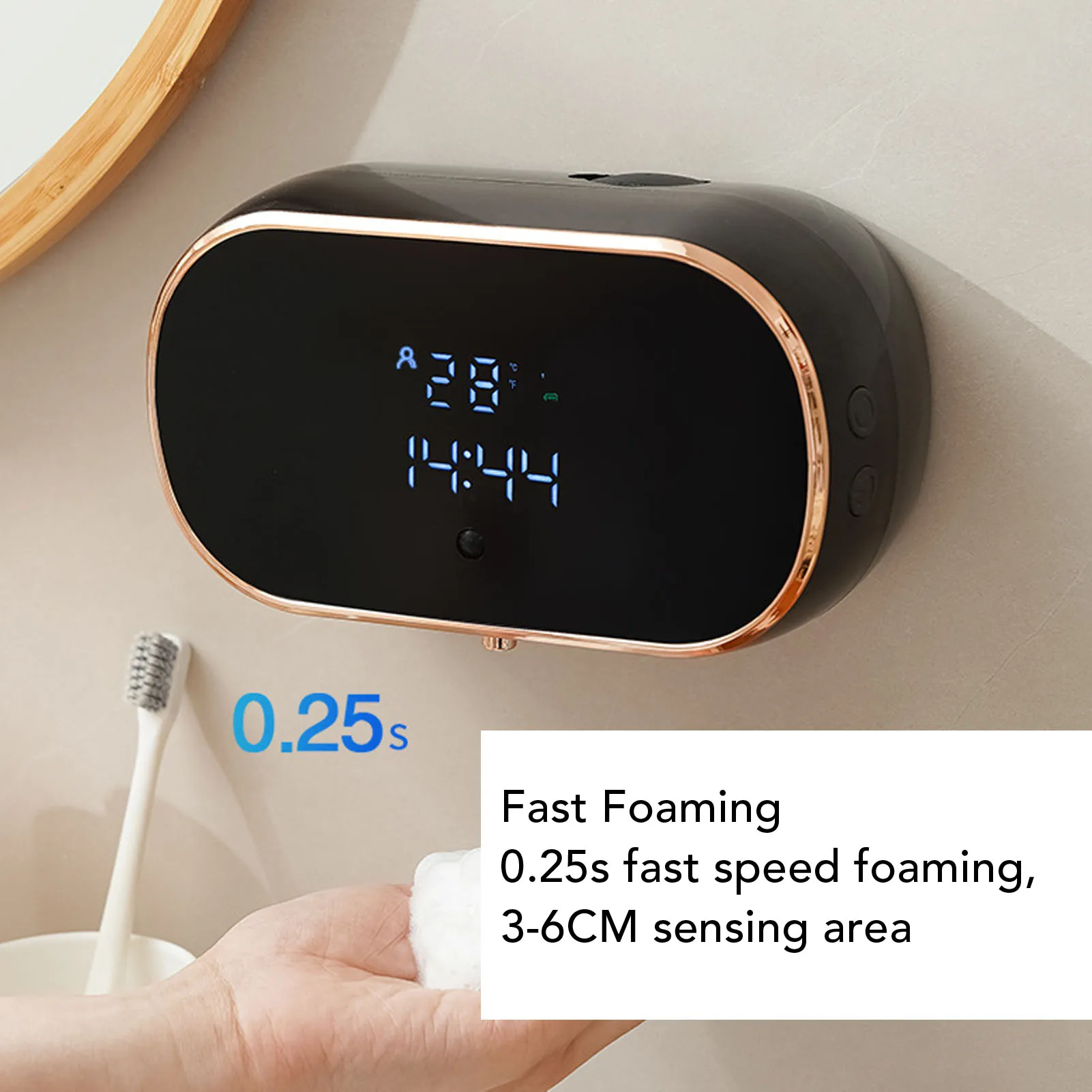 Induction Soap Dispenser 2000mAh Battery IPX5 Water Proof High Efficiency 350ml Soap Foaming Dispenser for Hand Washing Liquid
Induction Soap Dispenser 2000mAh Battery IPX5 Water Proof High Efficiency 350ml Soap Foaming Dispenser for Hand Washing Liquid