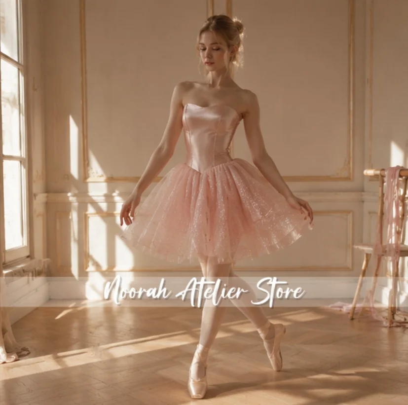 Blush Pink Strapless Satin Corset Mini Dress Sparkly Tulle Ballerina Formal Prom Evening Party Homecoming Gown Customized
Blush Pink Strapless Satin Corset Mini Dress Sparkly Tulle Ballerina Formal Prom Evening Party Homecoming Gown Customized