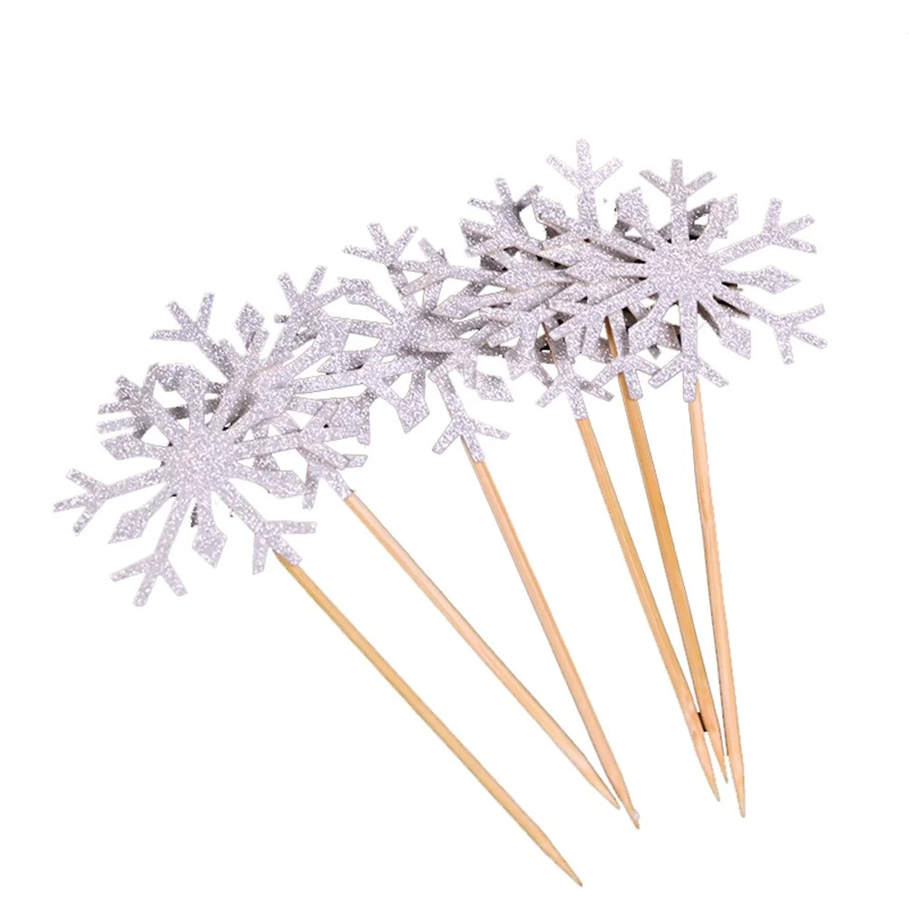 24 Pcs Picks White Glittered Real Effect Cake Decor Supplies Holiday Christmas Party Snow Decorating Card Decorations
24 Pcs Picks White Glittered Real Effect Cake Decor Supplies Holiday Christmas Party Snow Decorating Card Decorations