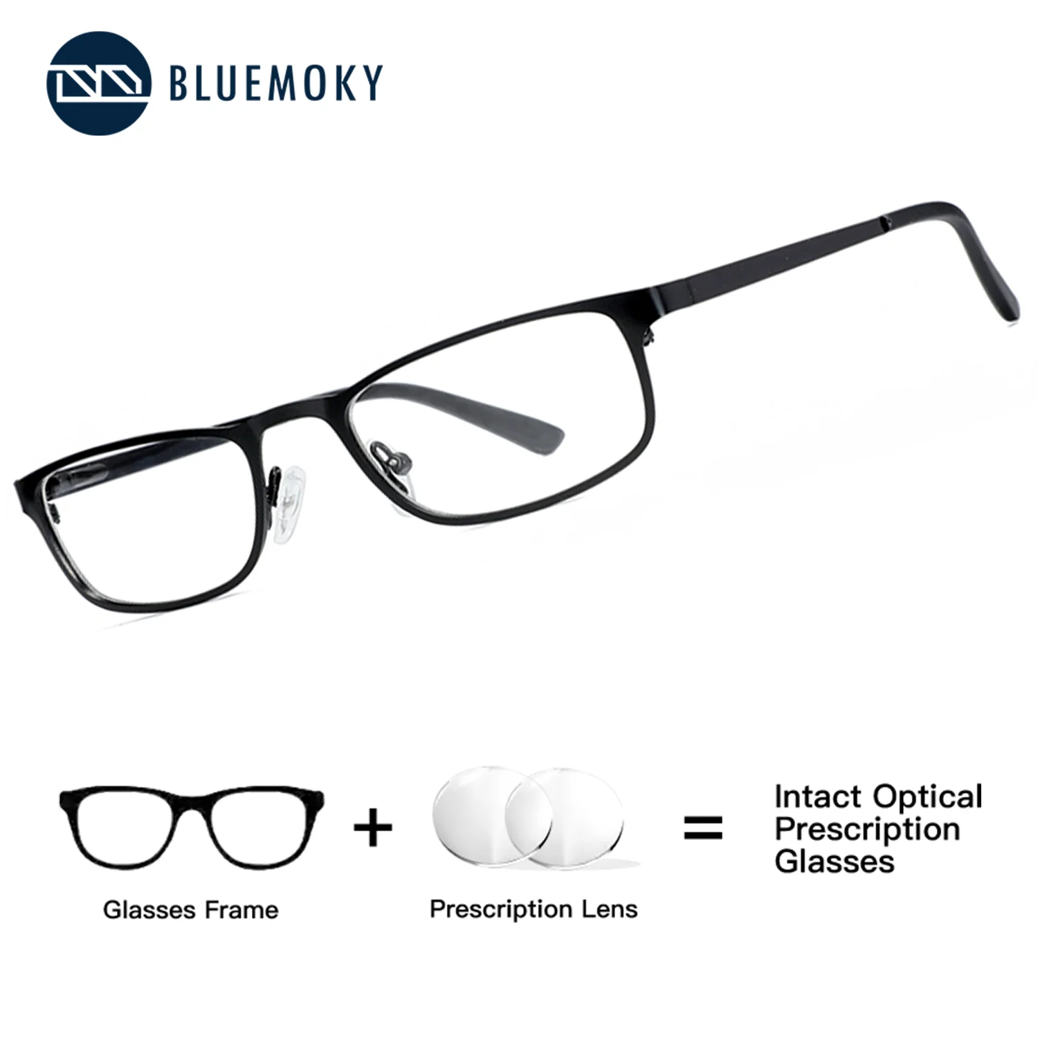 BLUEMOKY Men's Prescription Eyeglasses Rectangle Metal Blue Light Filter Anti Reflective Photochromic Lenses with Optical Recipe
BLUEMOKY Men's Prescription Eyeglasses Rectangle Metal Blue Light Filter Anti Reflective Photochromic Lenses with Optical Recipe