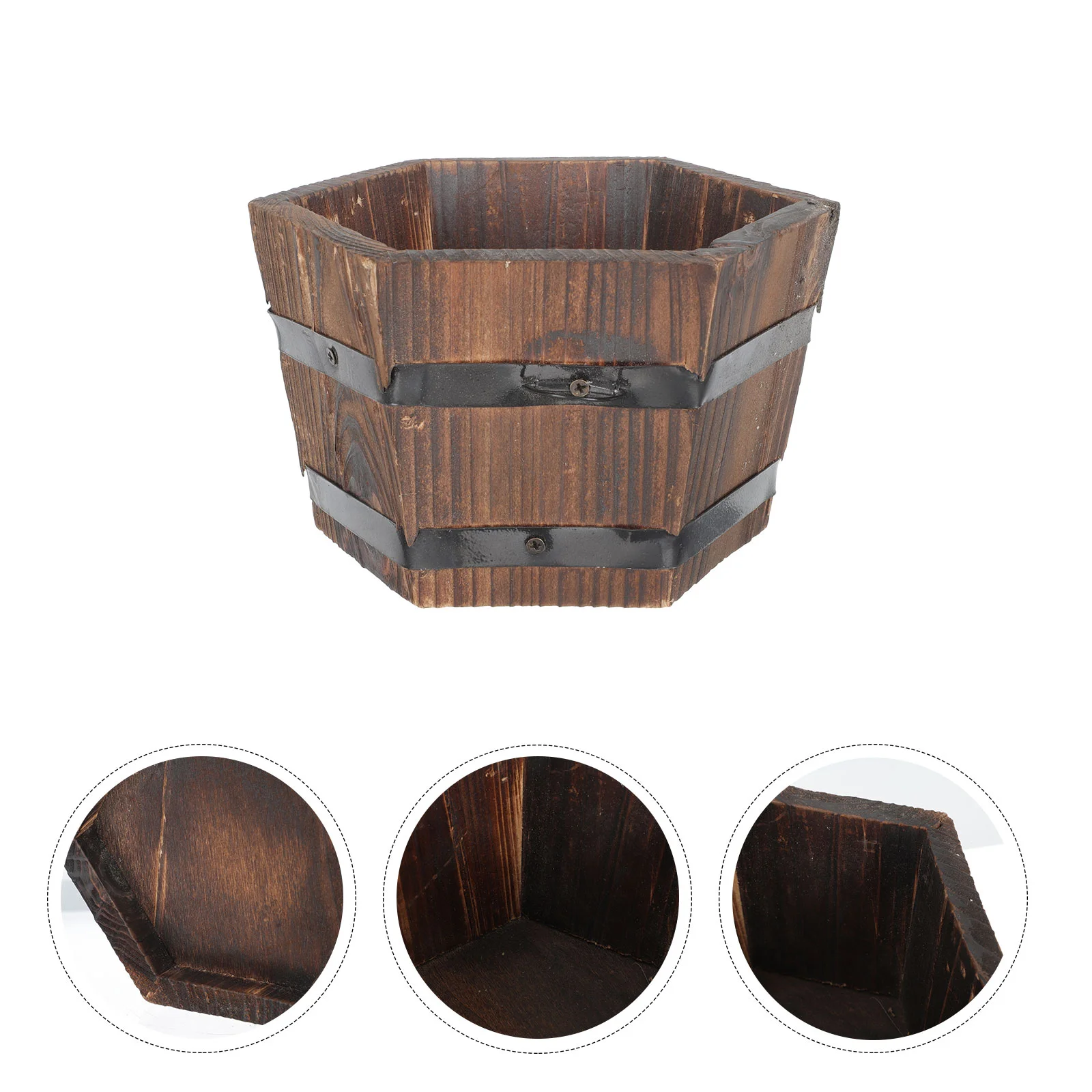 Carbonized Wood Flowerpot Home Plant Pots for Indoor Plants Desktop Wooden Planter Gardening Decorative
Carbonized Wood Flowerpot Home Plant Pots for Indoor Plants Desktop Wooden Planter Gardening Decorative