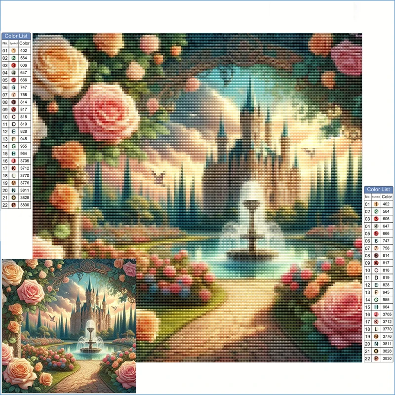 New Diamond Paintings 2025 Full Square Drill Elegant Fountain Lush Garden Whimsical Castle Diamond Embroidery Stitch Productos
New Diamond Paintings 2025 Full Square Drill Elegant Fountain Lush Garden Whimsical Castle Diamond Embroidery Stitch Productos